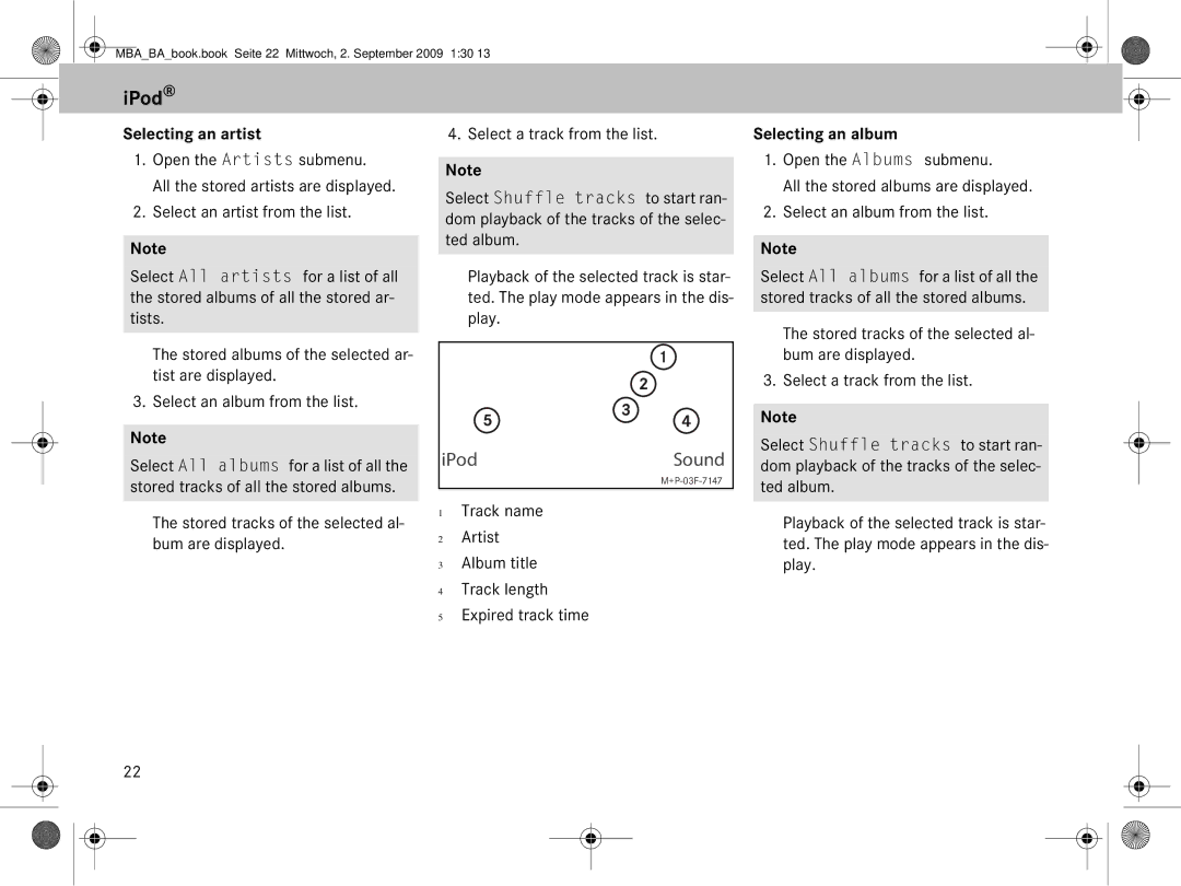 Mercedes-Benz A 002 584 34 71 operating instructions Selecting an artist, Selecting an album 