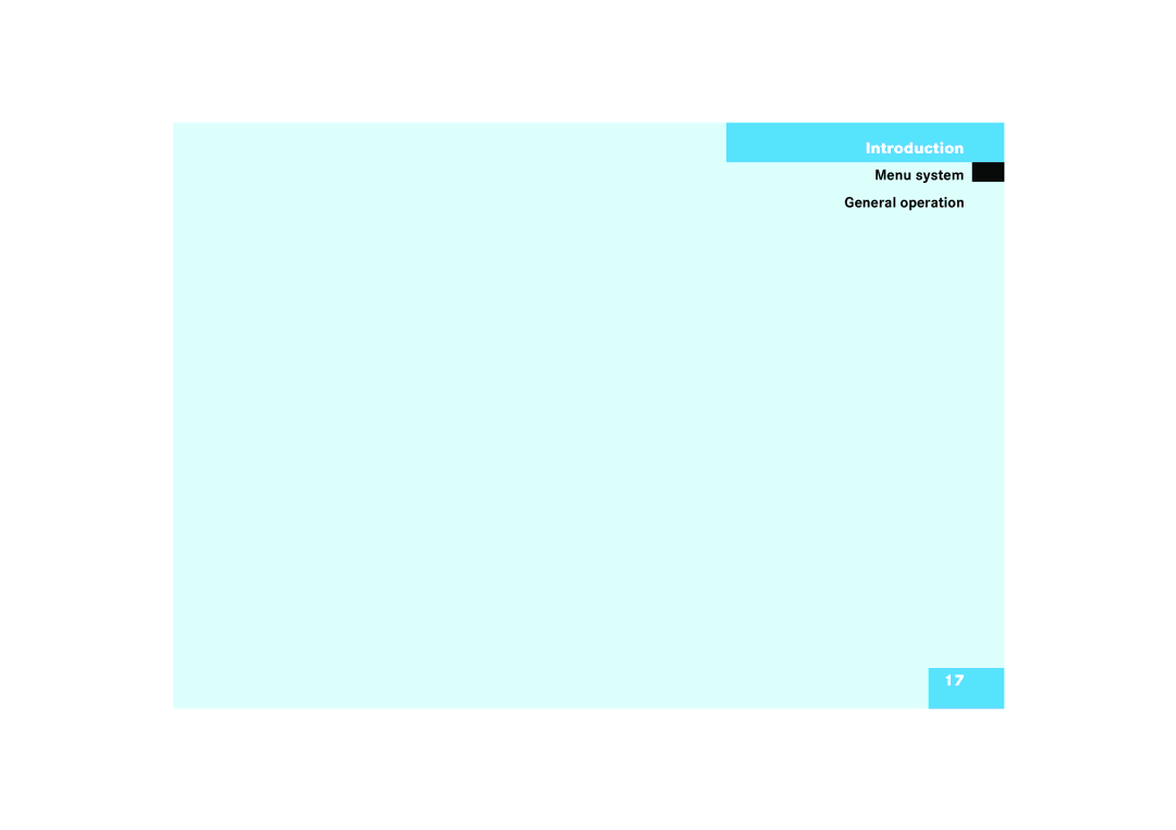 Mercedes-Benz Audio 50 manual Menu system General operation 