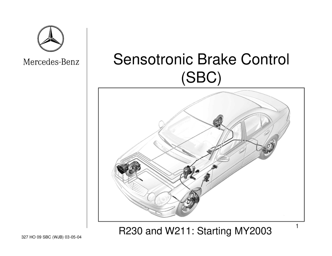 Mercedes-Benz W211, R230 manual Sensotronic Brake Control, Sbc 