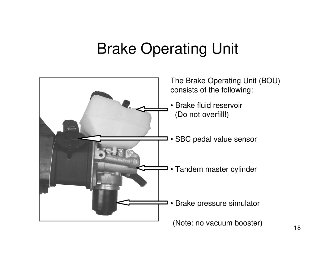 Mercedes-Benz R230, W211 manual Brake Operating Unit 