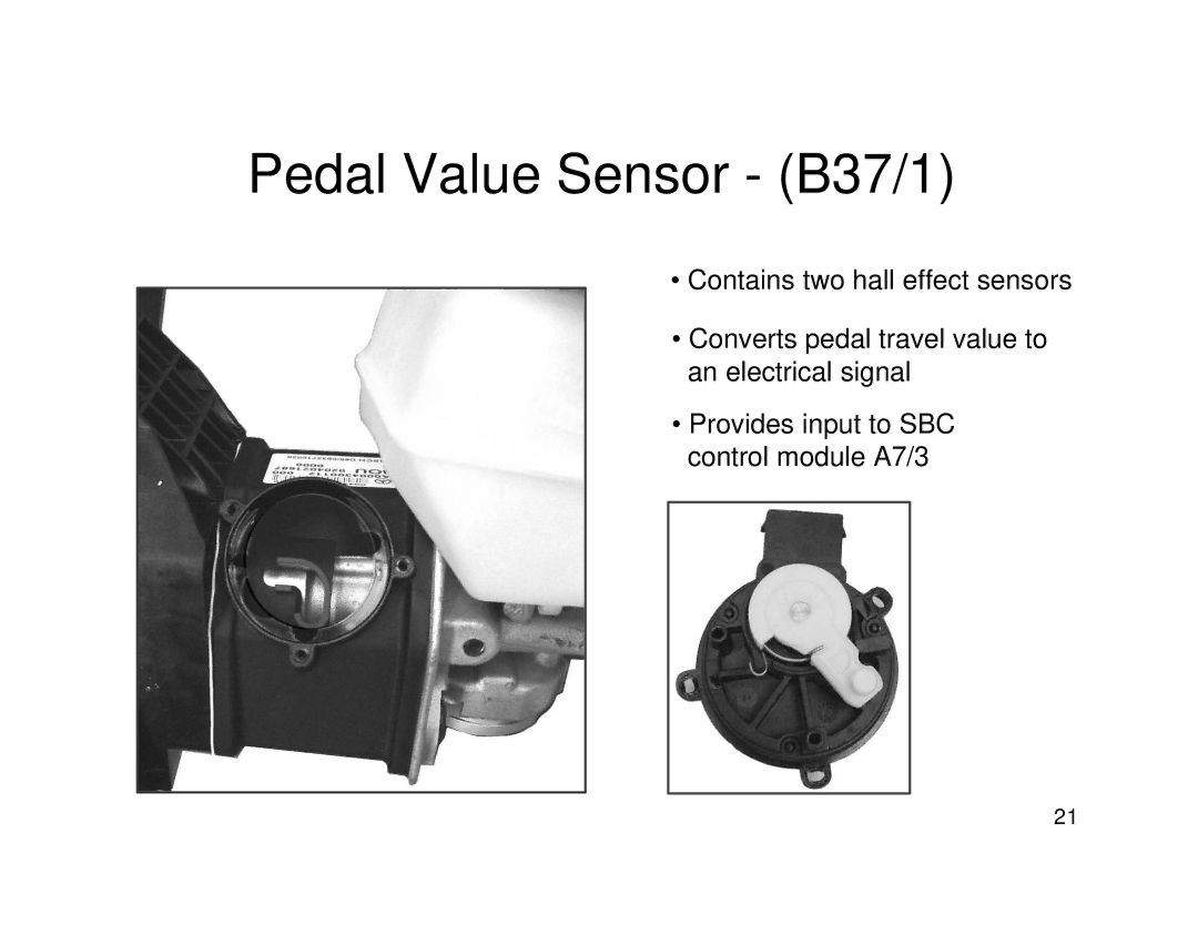 Mercedes-Benz W211, R230 manual Pedal Value Sensor B37/1 