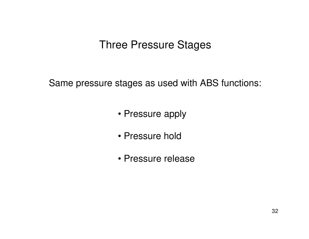 Mercedes-Benz R230, W211 manual Three Pressure Stages 