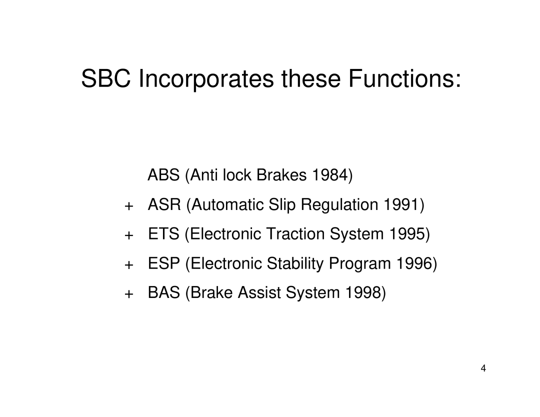 Mercedes-Benz R230, W211 manual SBC Incorporates these Functions 