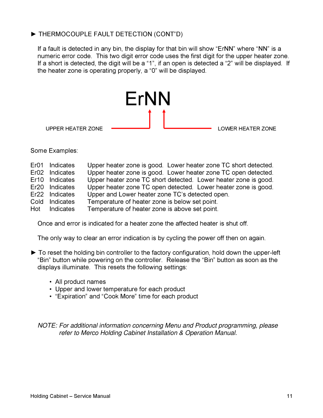 Merco Savory 86002 service manual ErNN 