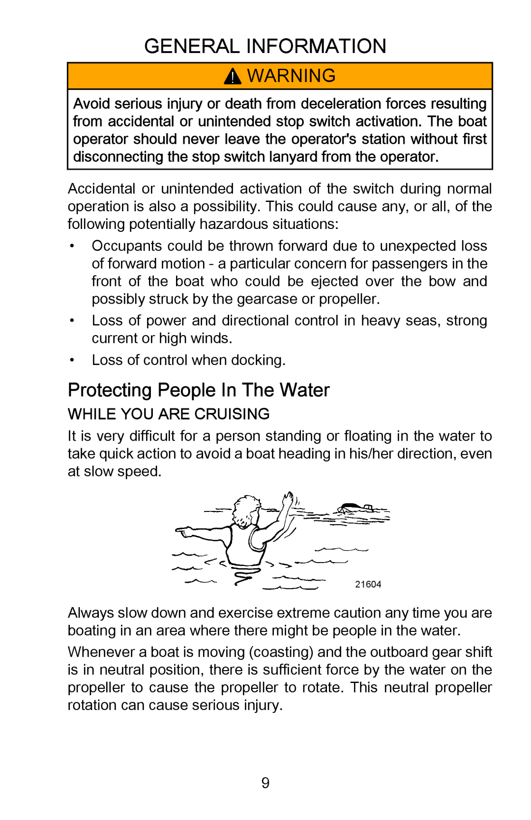 Mercury Marine 899194001 manual Protecting People In The Water, While YOU are Cruising 