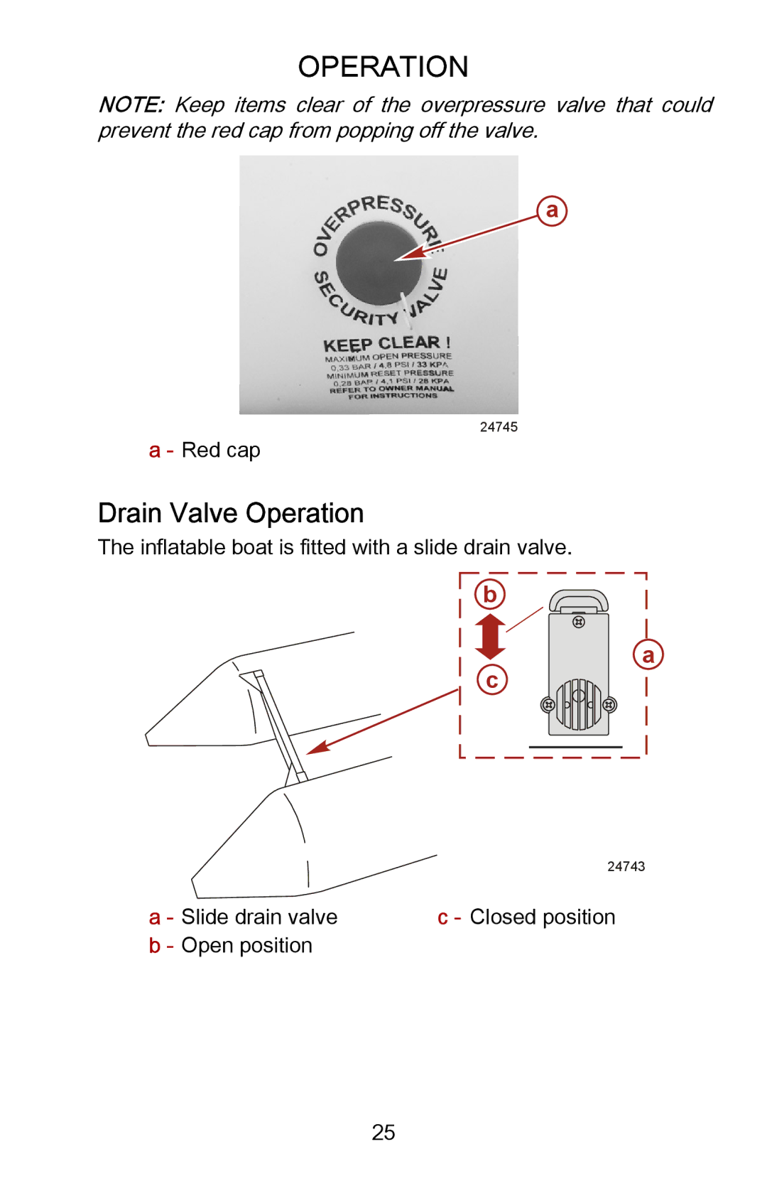 Mercury Marine 899194001 manual Drain Valve Operation 