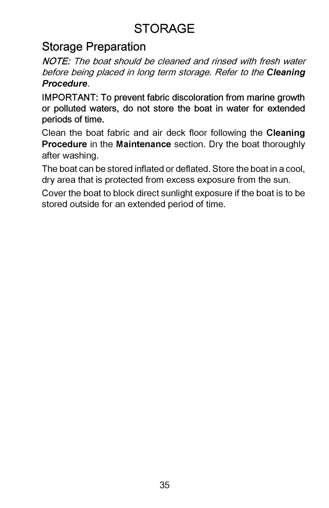 Mercury Marine 899194001 manual Storage Preparation 