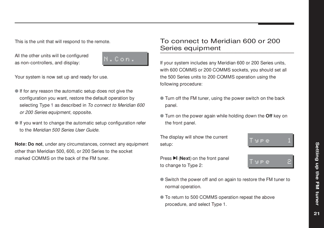 Meridian America 504 manual To connect to Meridian 600 or 200 Series equipment 