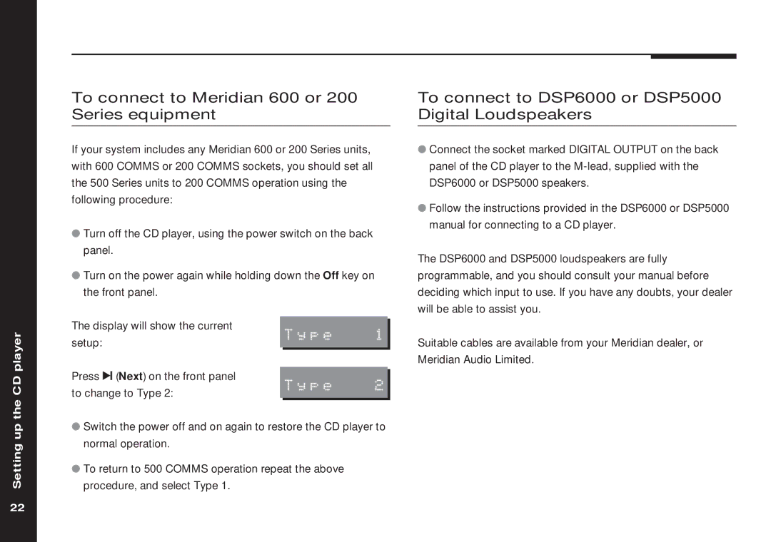 Meridian America 508 manual To connect to Meridian 600 or 200 Series equipment, Type 