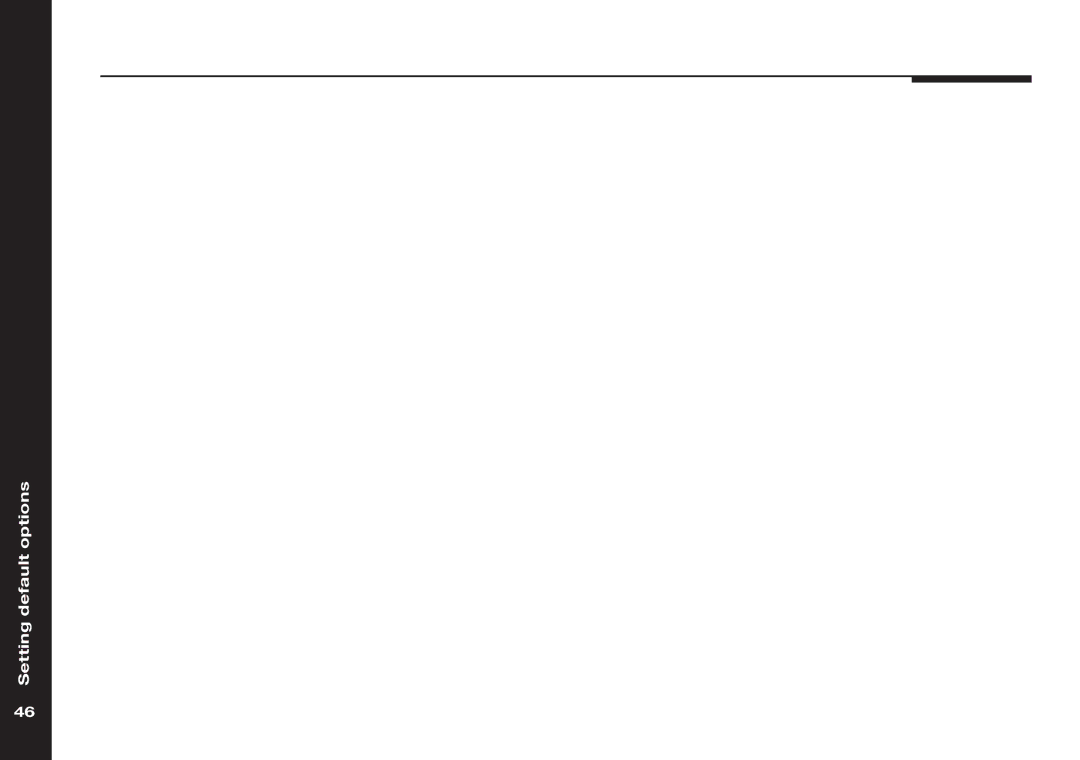 Meridian America 586 manual Setting default options 