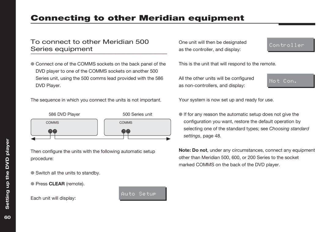 Meridian America 586 manual Connecting to other Meridian equipment, To connect to other Meridian 500 Series equipment 