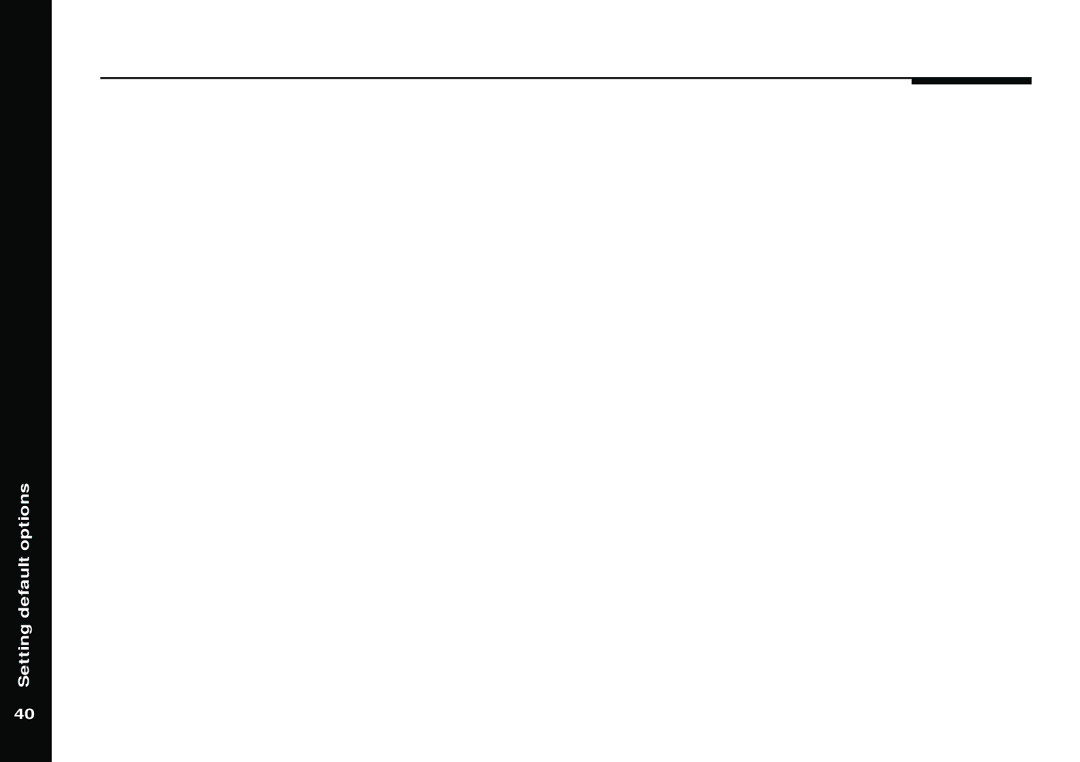 Meridian America 596 manual Setting default options 