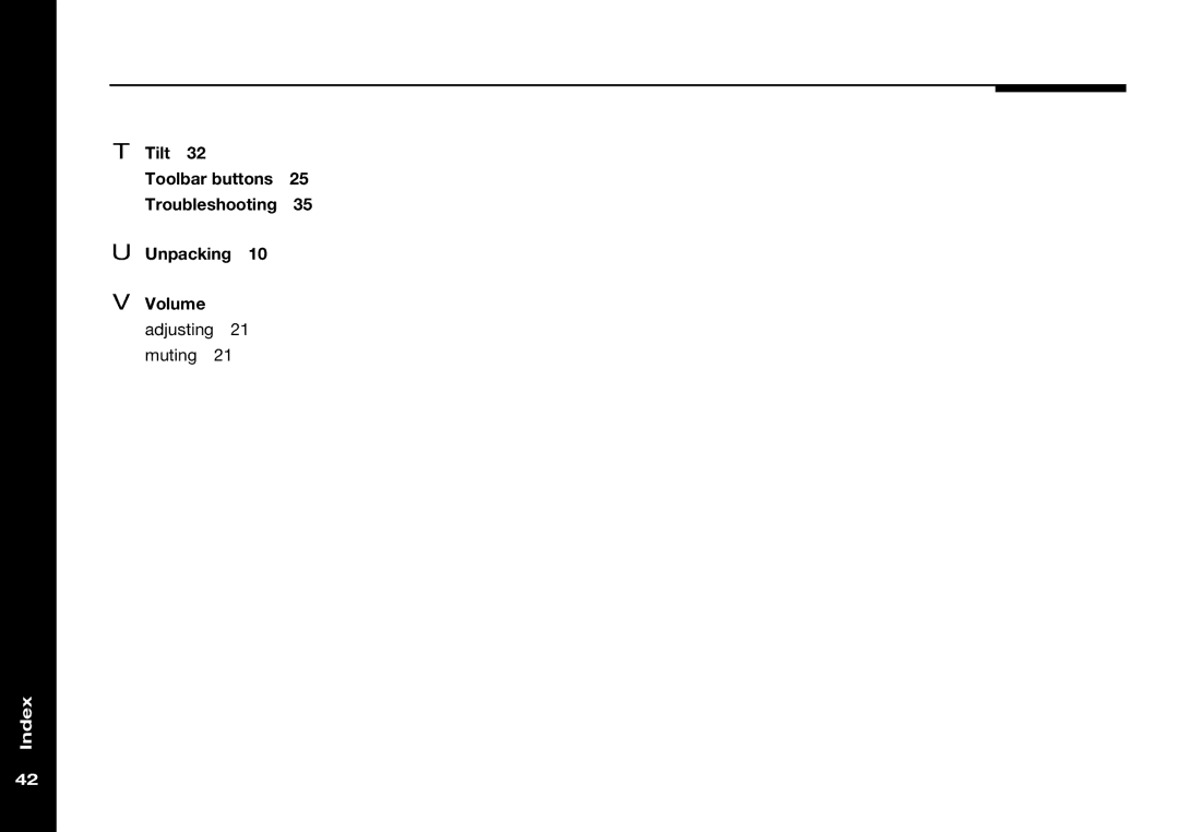 Meridian America DSP33 manual Index 