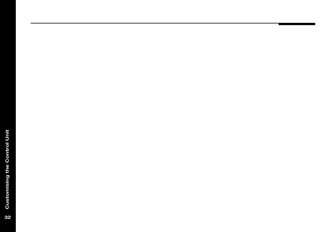Meridian Audio 501V manual Customising the Control Unit 