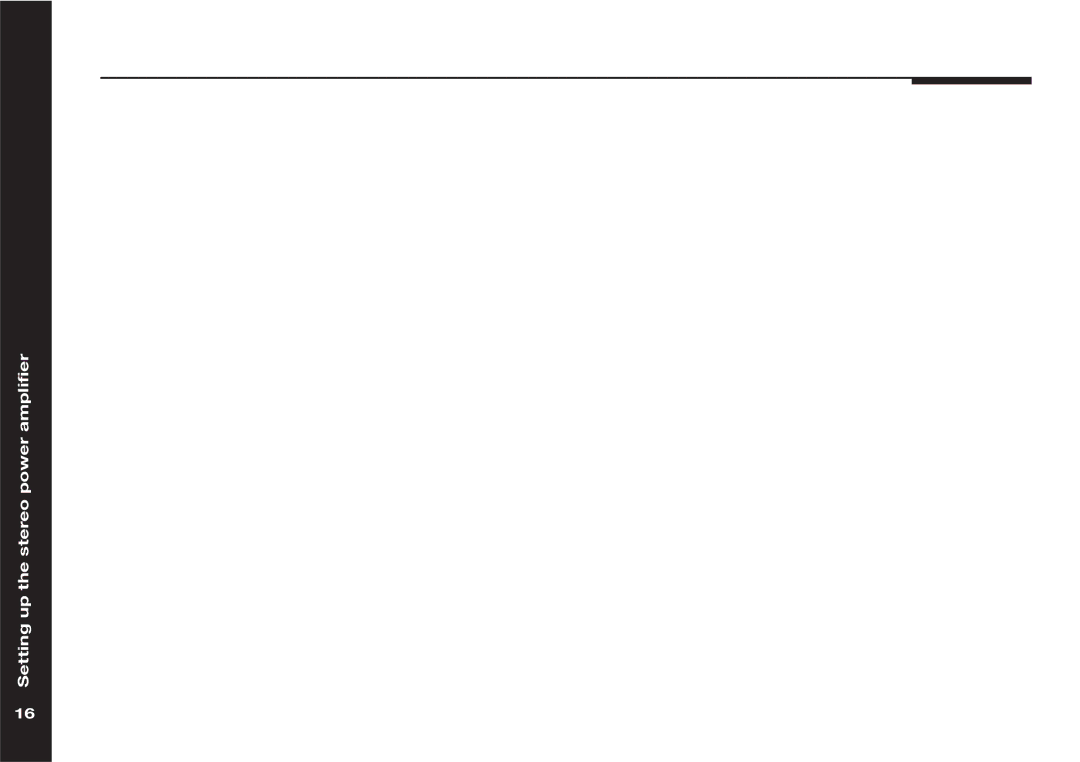 Meridian Audio 559 manual Setting up the stereo power amplifier 