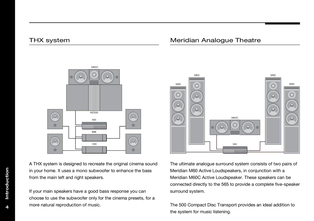 Meridian Audio 565 manual THX system Meridian Analogue Theatre 