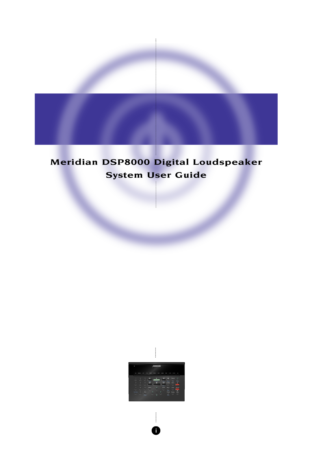 Meridian Audio Meridian DSP8000 Digital Loudspeaker, System User Guide, Repeat, Angle, Audio, Record, Phase, Subtitle 