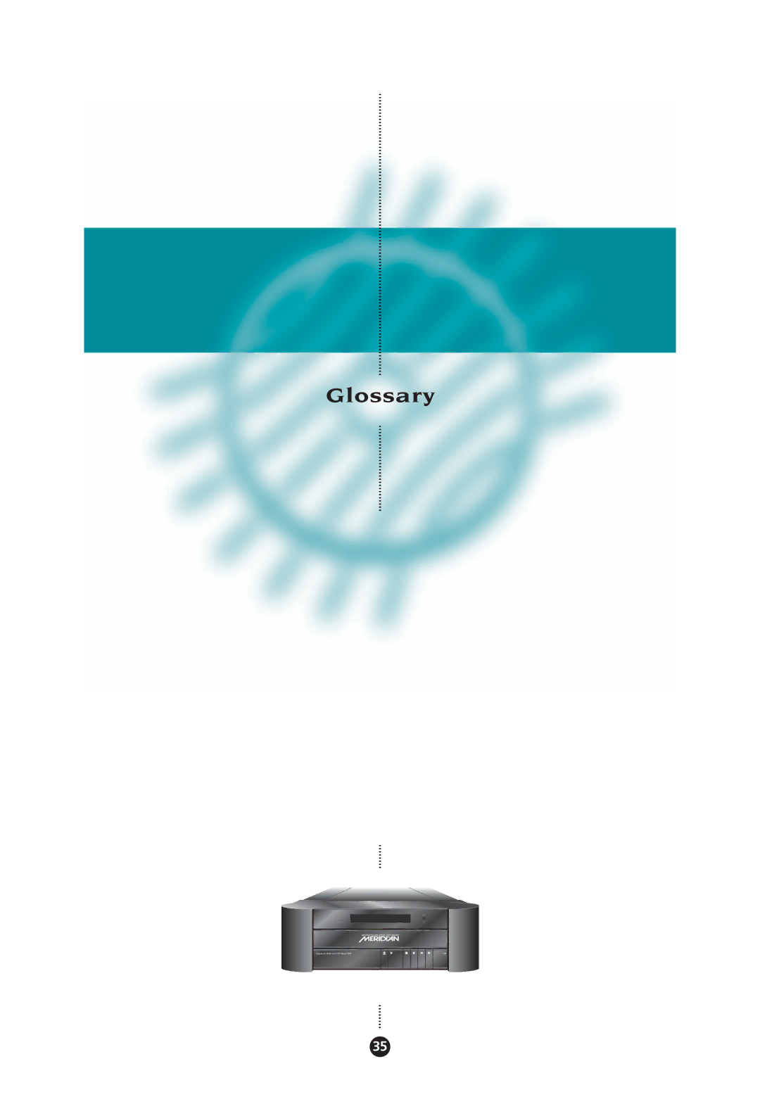 Meridian Audio 808I manual Glossary 