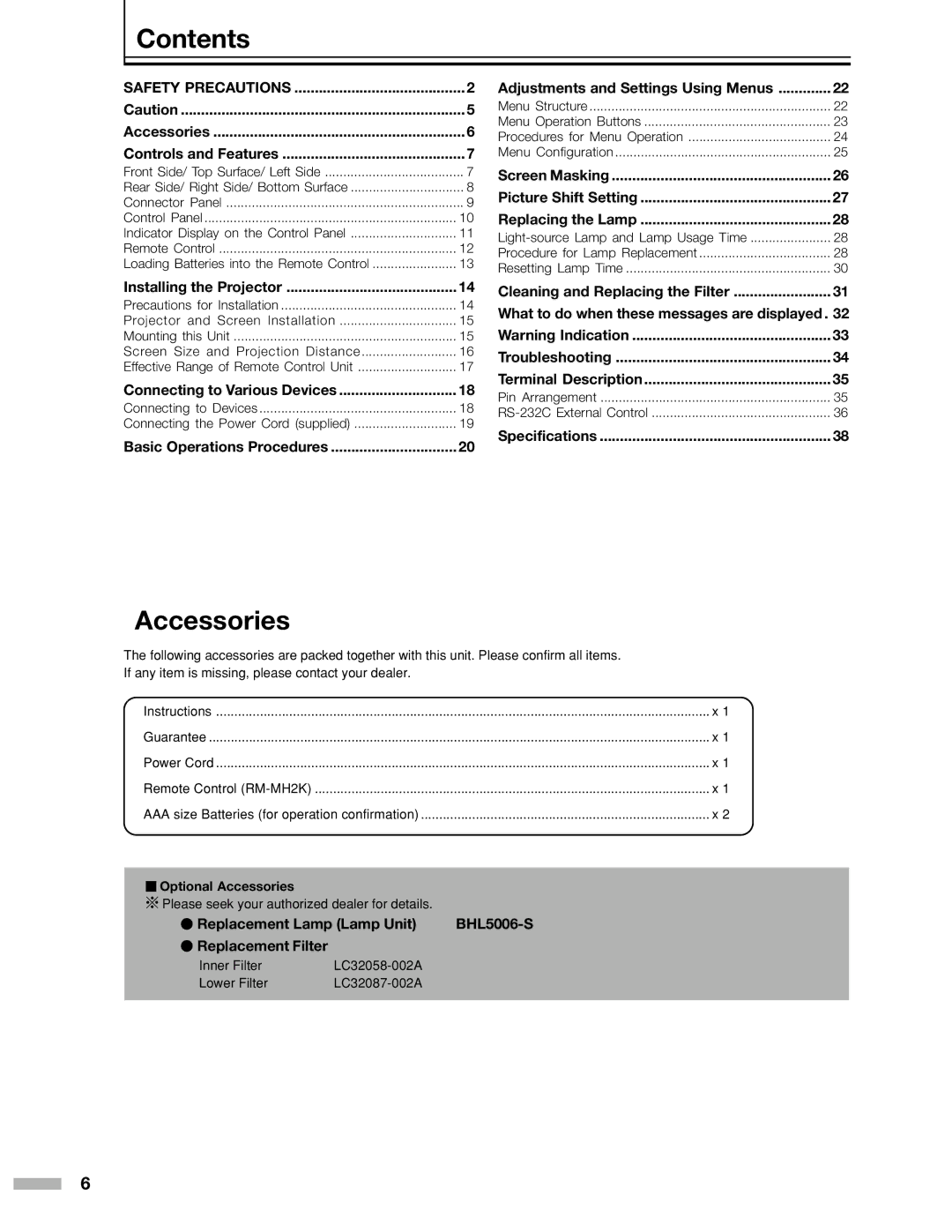 Meridian Audio DILA1080pHD warranty Contents, Accessories 