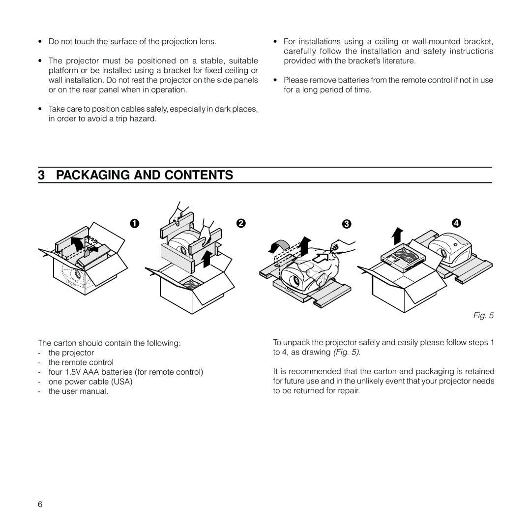 Meridian Audio FDP-DLPHD20 installation manual Packaging and Contents 