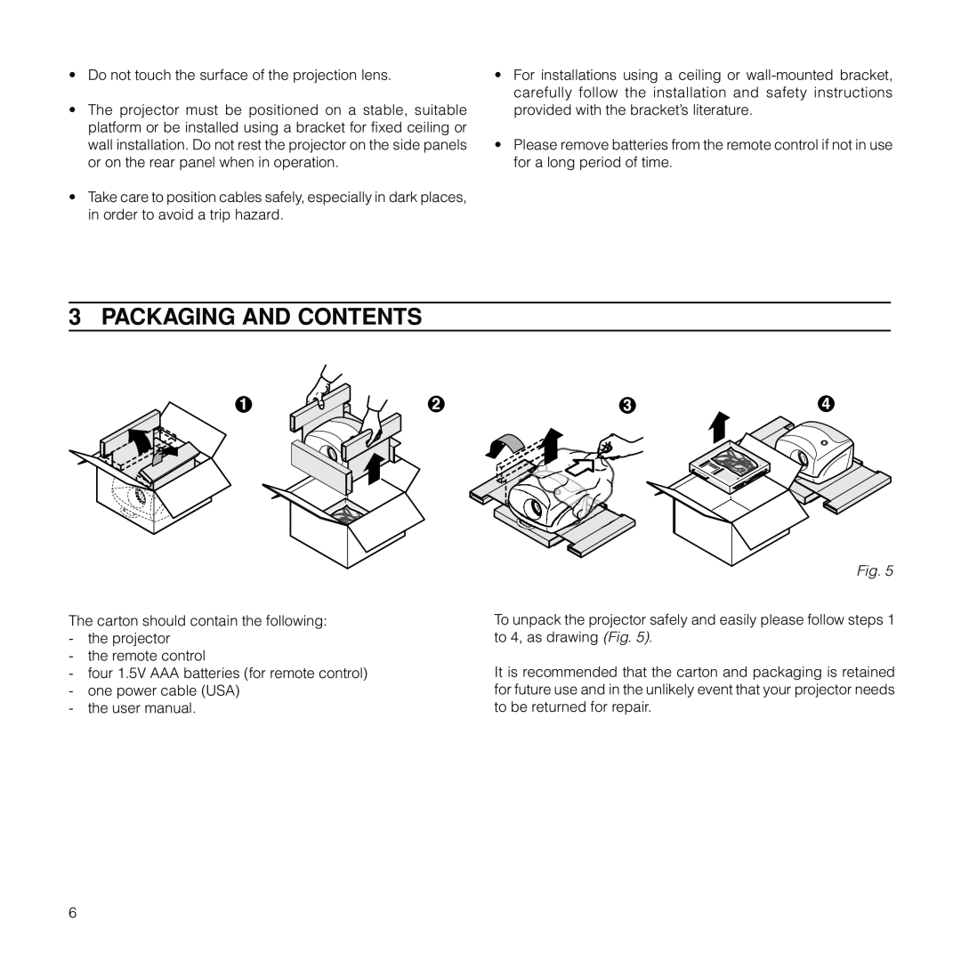 Meridian Audio FDP-DLPHD20 installation manual Packaging And Contents 