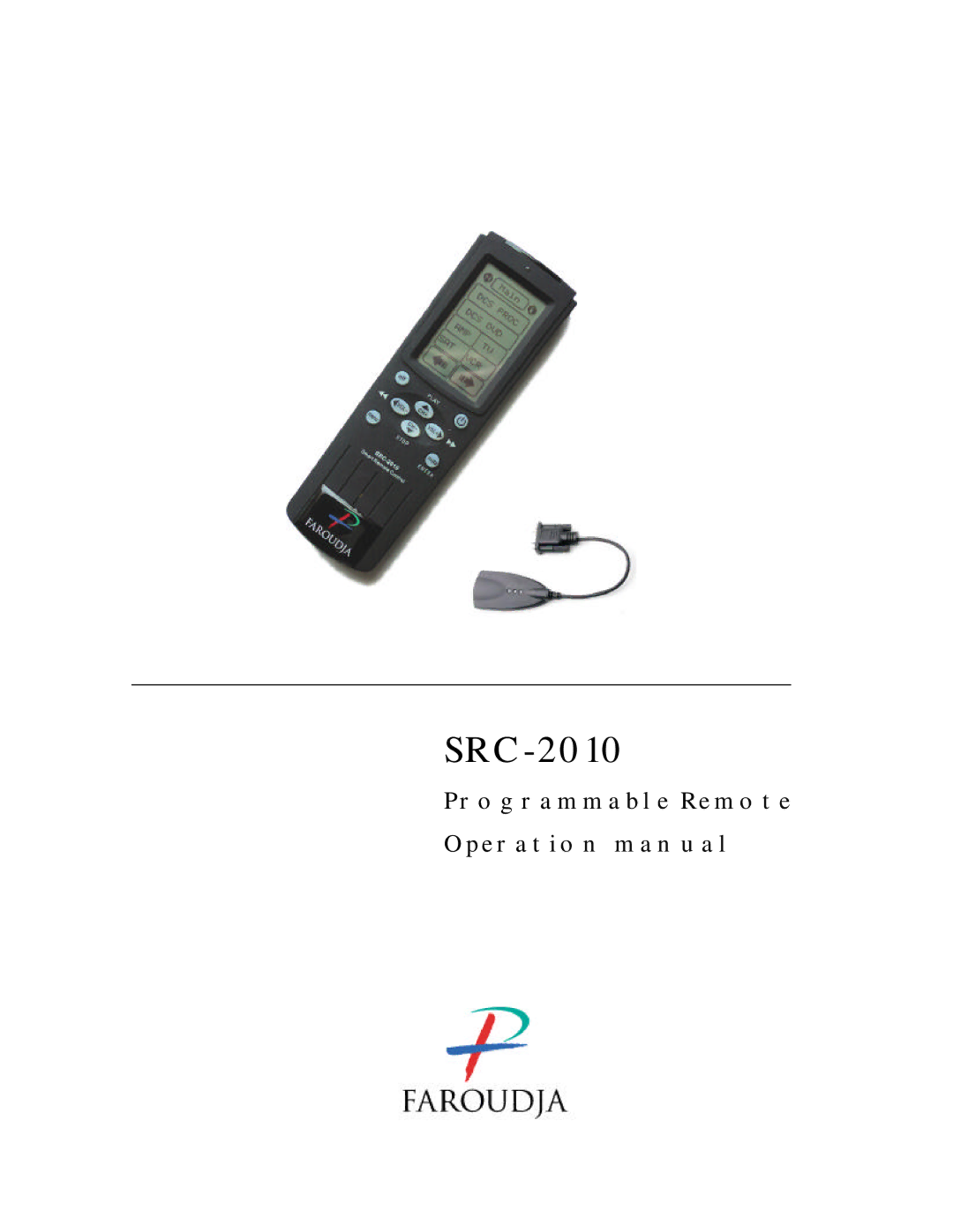 Meridian Audio SRC-2010 operation manual 