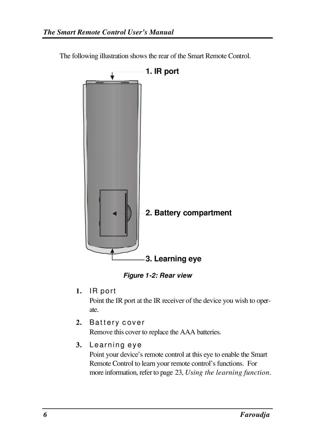 Meridian Audio SRC-2010 operation manual IR port 