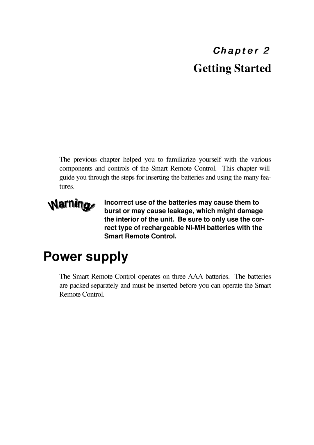 Meridian Audio SRC-2010 operation manual Power supply, Getting Started 