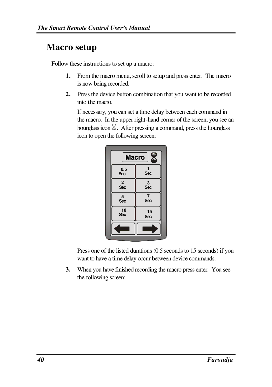 Meridian Audio SRC-2010 operation manual Macro setup 