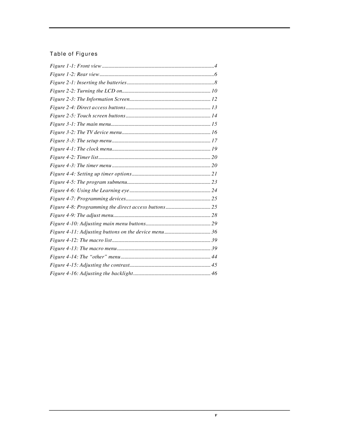 Meridian Audio SRC-2010 operation manual Table of Figures 