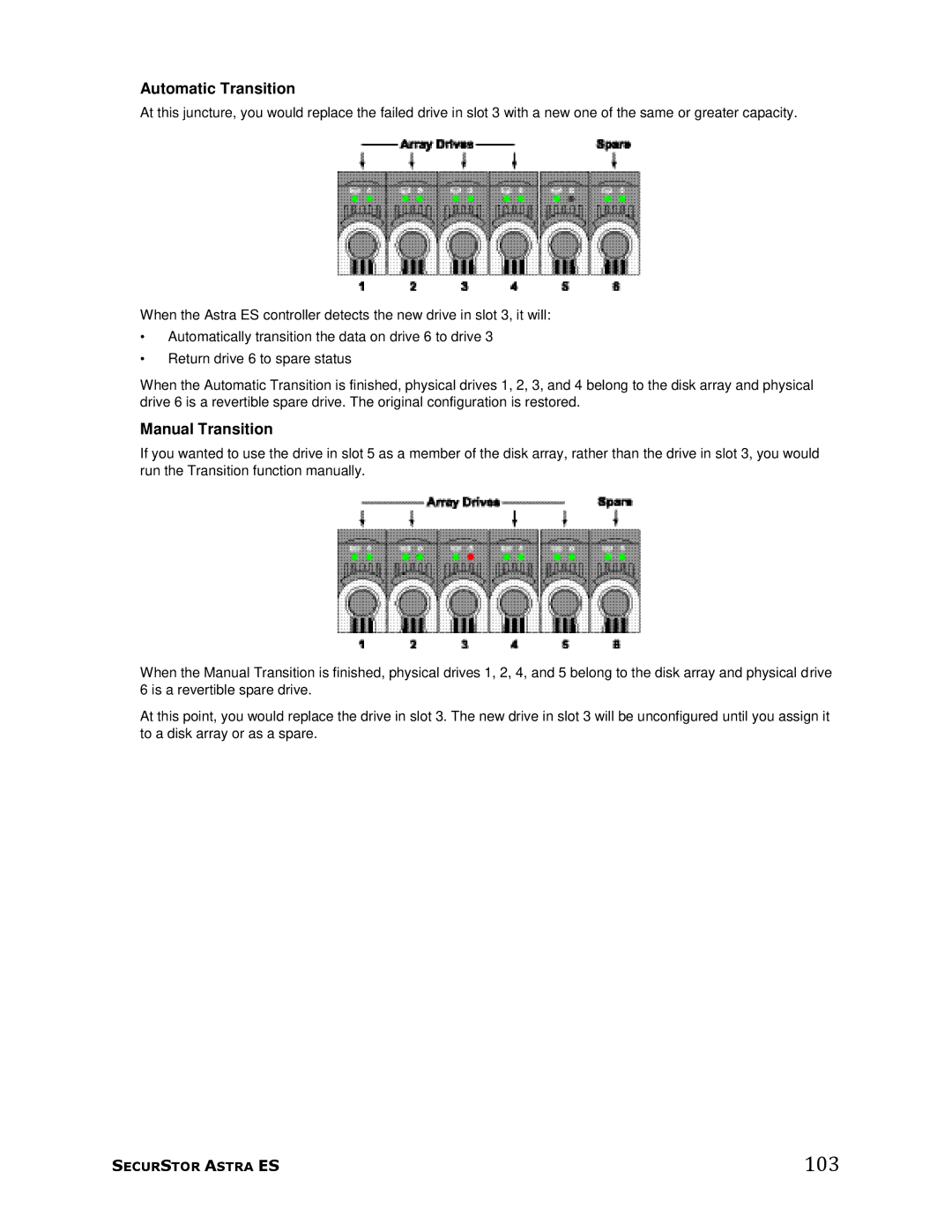 Meridian Data manual 103, Automatic Transition, Manual Transition 