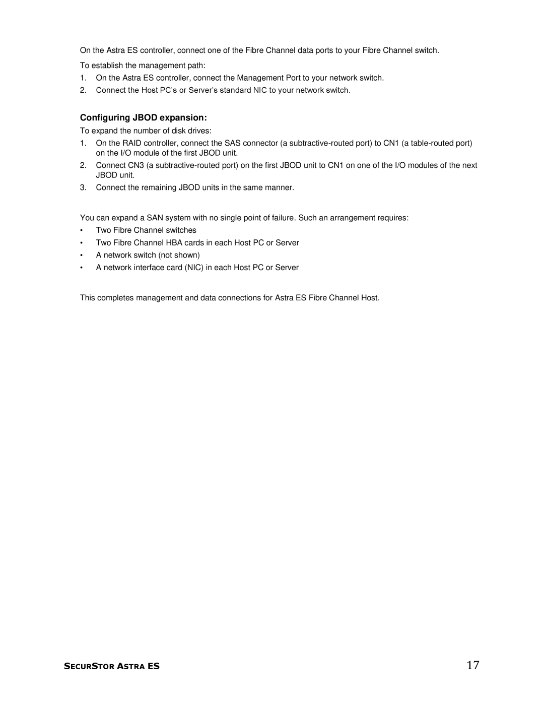 Meridian Data 1 manual Configuring Jbod expansion 