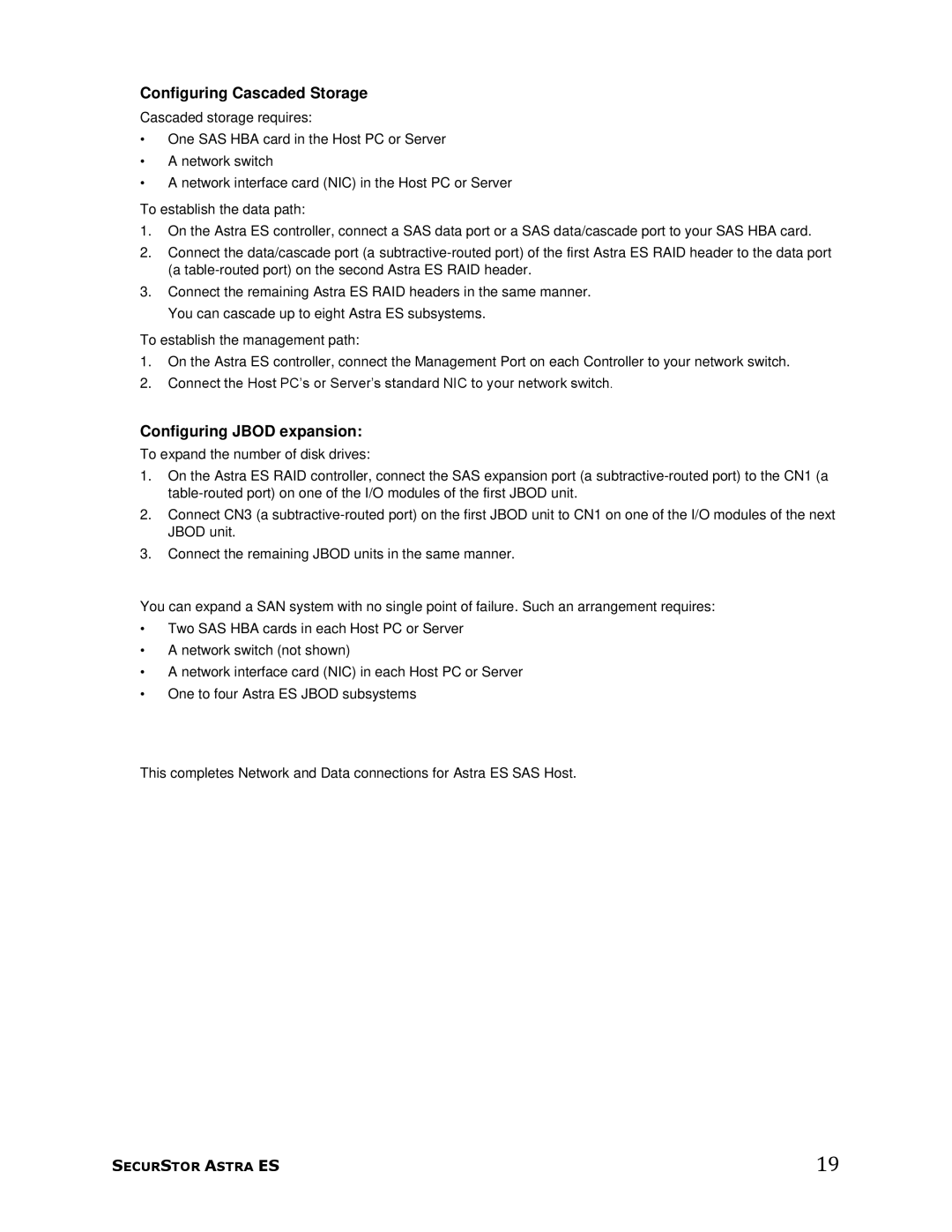 Meridian Data 1 manual Configuring Cascaded Storage 