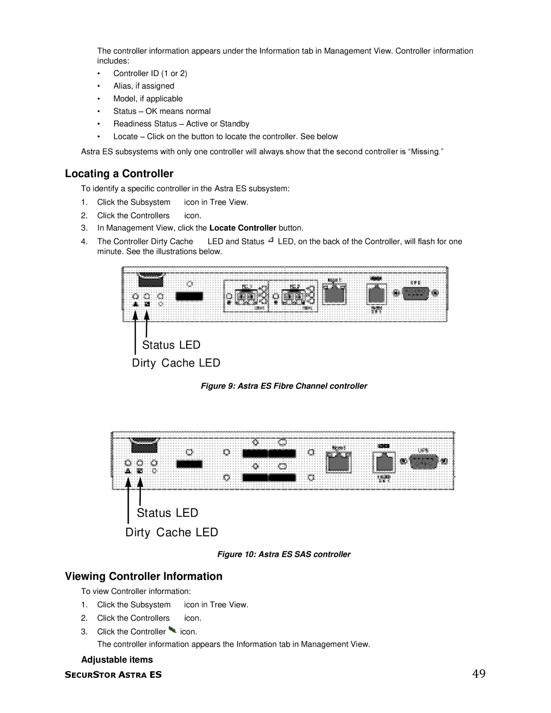 Meridian Data 1 manual Locating a Controller, Viewing Controller Information, Adjustable items 