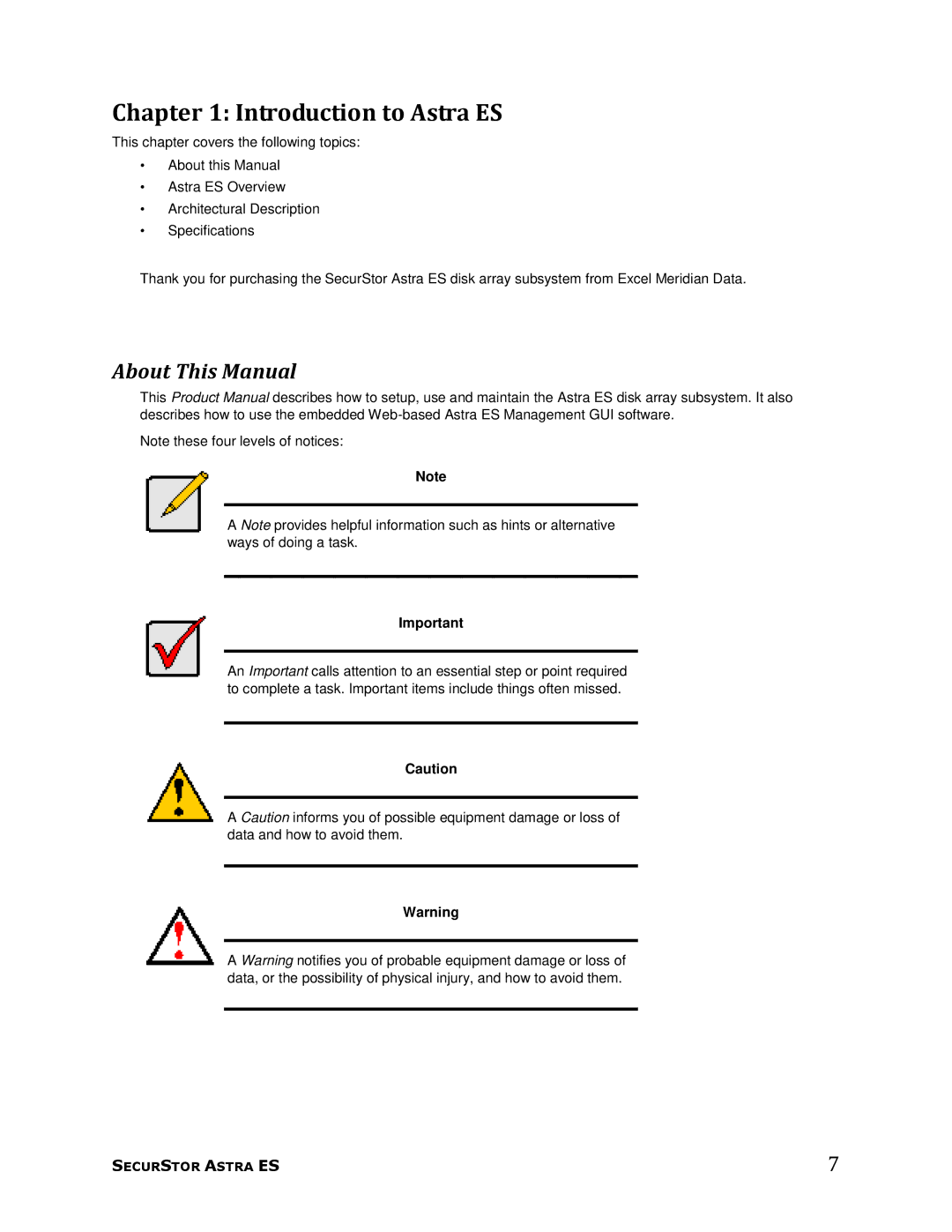 Meridian Data 1 manual Introduction to Astra ES, About This Manual 