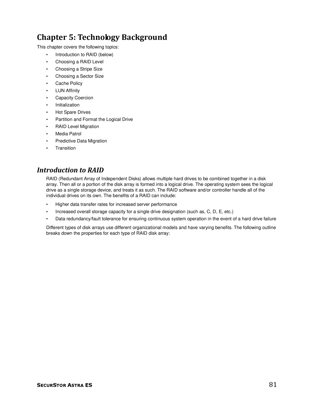 Meridian Data 1 manual Technology Background, Introduction to RAID 