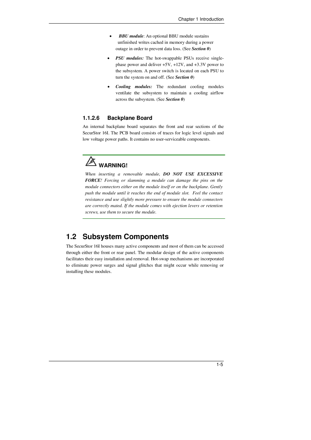 Meridian Data 16i manual Subsystem Components, Backplane Board 