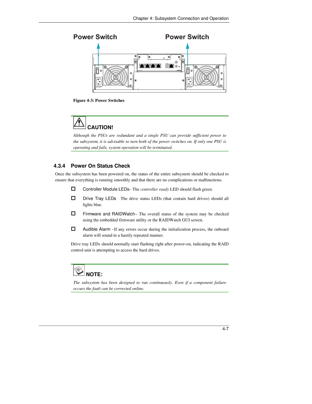 Meridian Data 16i manual Power On Status Check, Power Switches 