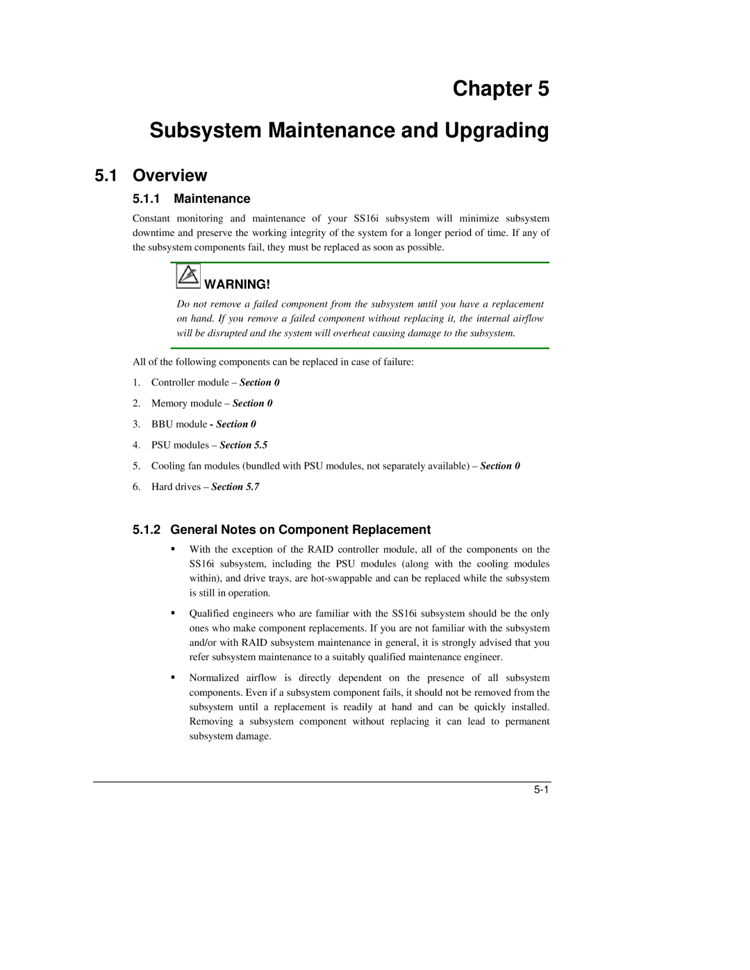 Meridian Data 16i manual Overview, Maintenance, General Notes on Component Replacement 