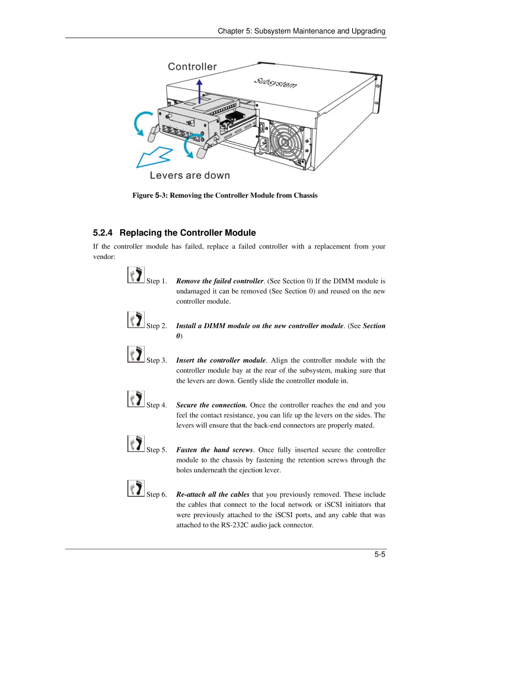 Meridian Data 16i manual Replacing the Controller Module, Removing the Controller Module from Chassis 