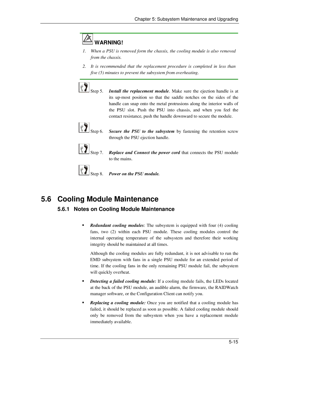 Meridian Data 16i manual Cooling Module Maintenance 