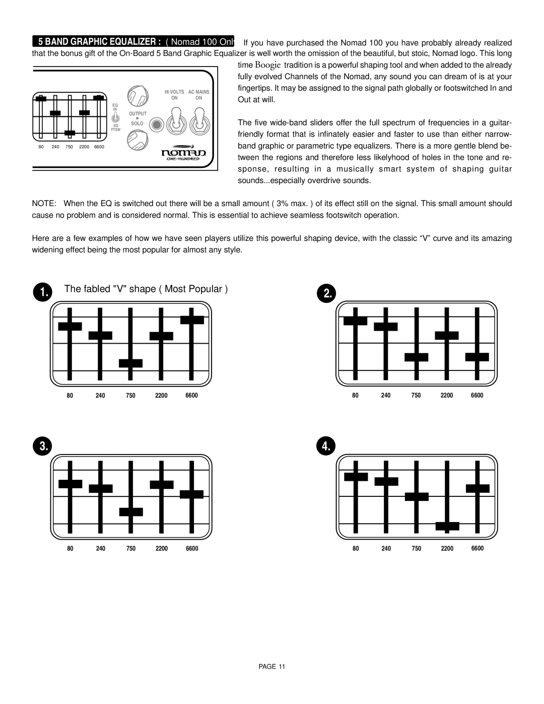 Mesa/Boogie 100, 45, 55 owner manual Sounds...especially overdrive sounds 