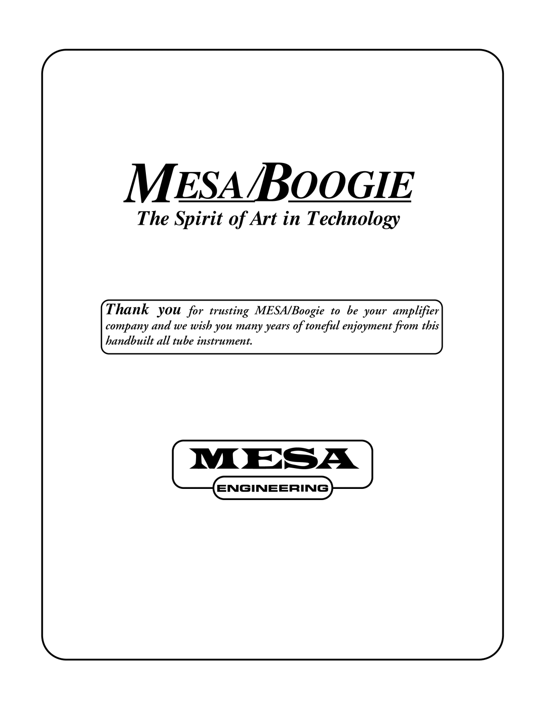 Mesa/Boogie DC5 manual Mesa Boogie 