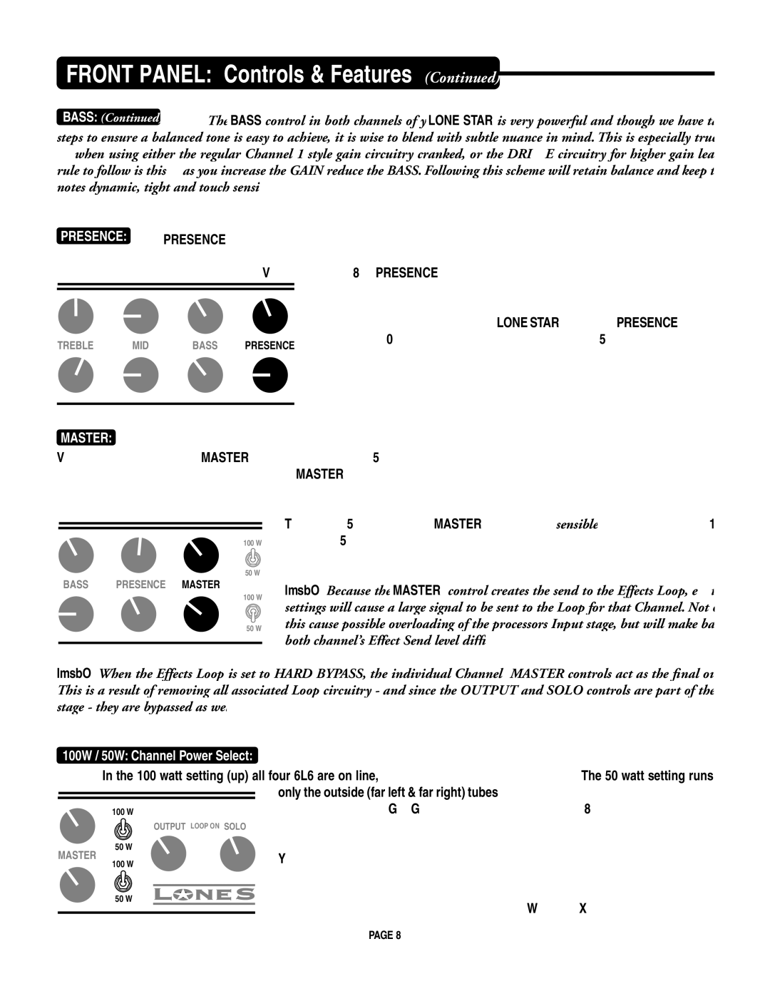 Mesa/Boogie LoneStar Amplifier owner manual To dedicate to each of your two channels 