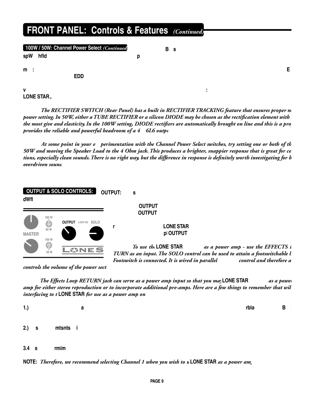 Mesa/Boogie LoneStar Amplifier owner manual Lone Star 