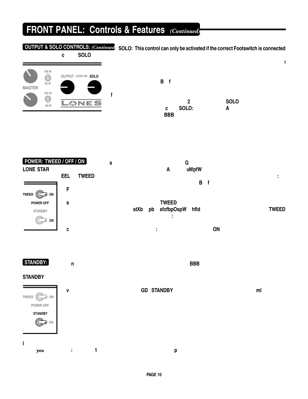 Mesa/Boogie LoneStar Amplifier owner manual With the Drive bypassed 