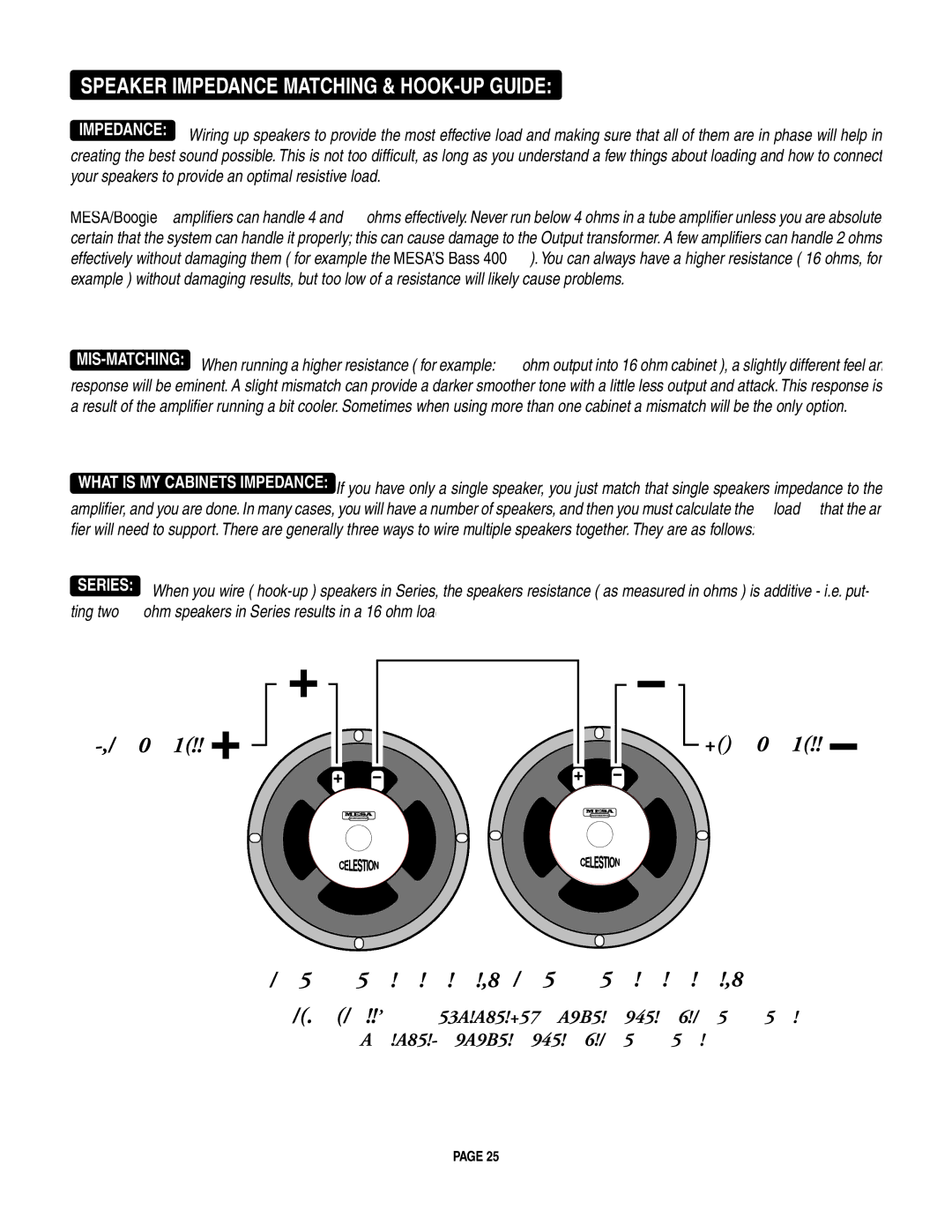 Mesa/Boogie LoneStar Amplifier owner manual Speaker Impedance Matching & HOOK-UP Guide 