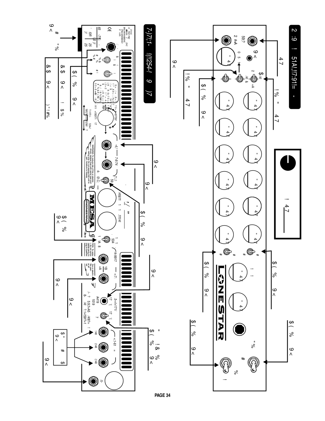 Mesa/Boogie LoneStar Amplifier owner manual Rear View 