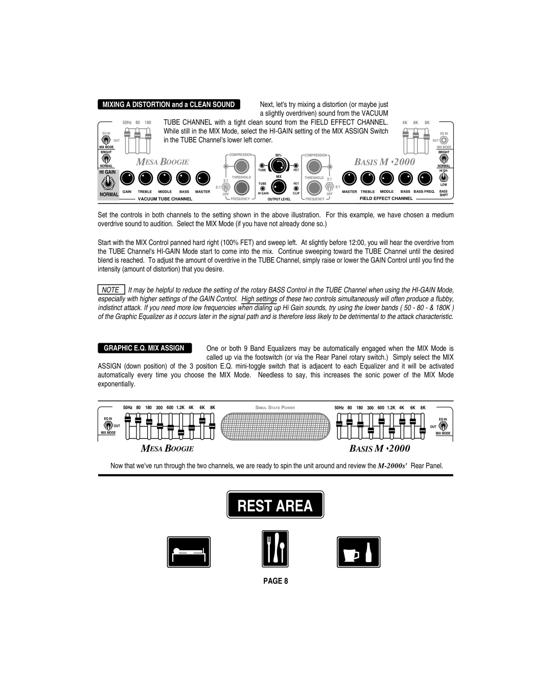 Mesa/Boogie M 2000 owner manual Rest Area 