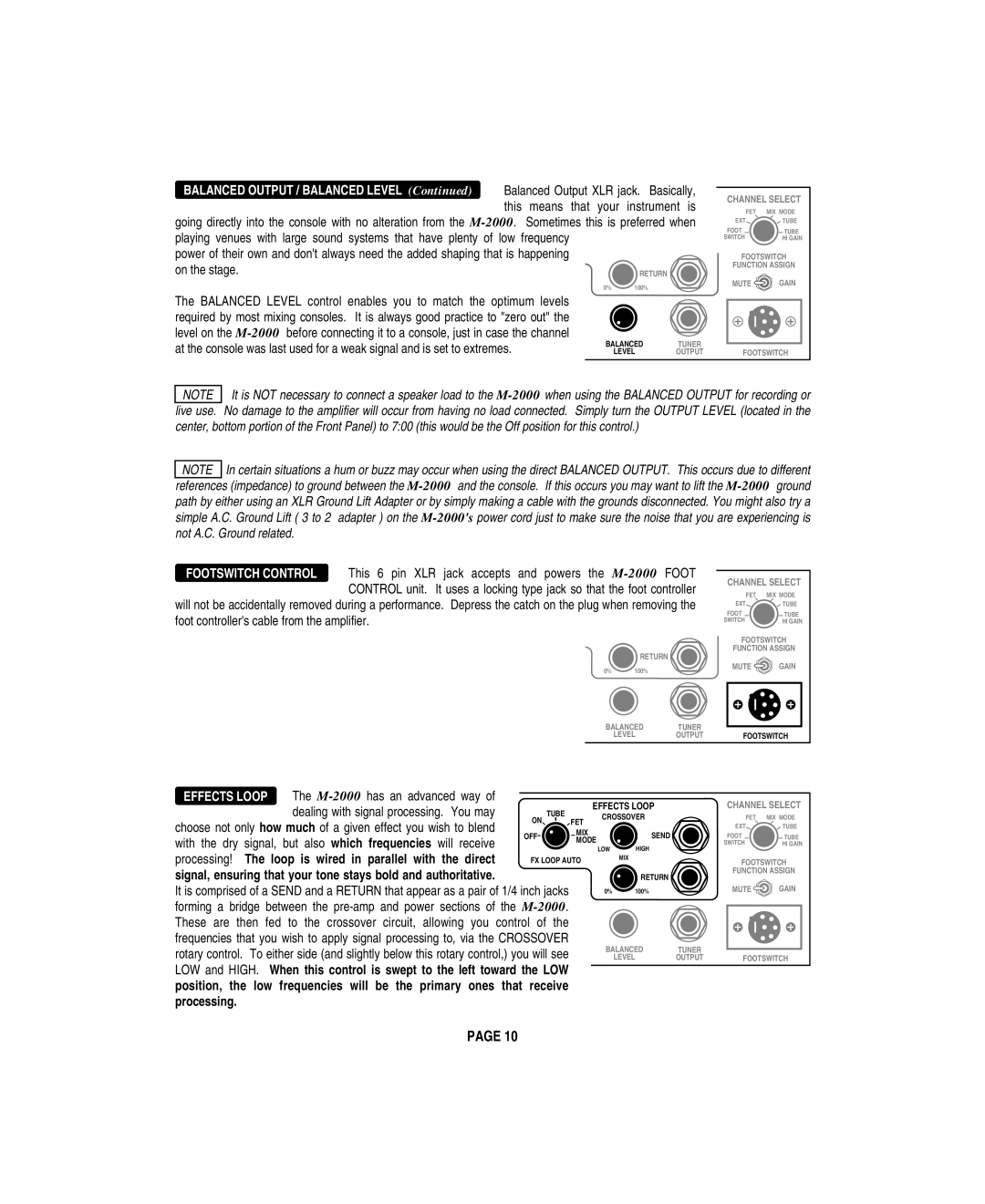 Mesa/Boogie M 2000 owner manual On the stage 